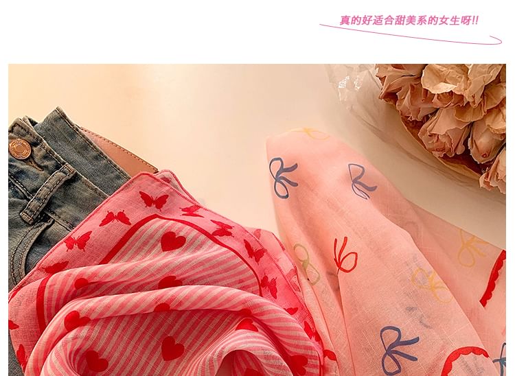 Head Cotton Designs) Scarf (Various Linen Print