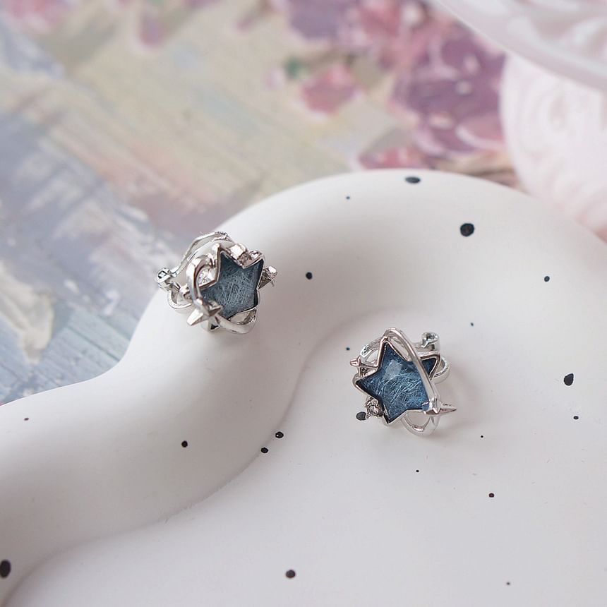 / Star Clip Earring On Stud