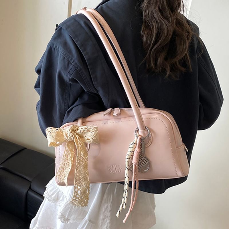 Bag Bowler Faux Leather Lettering