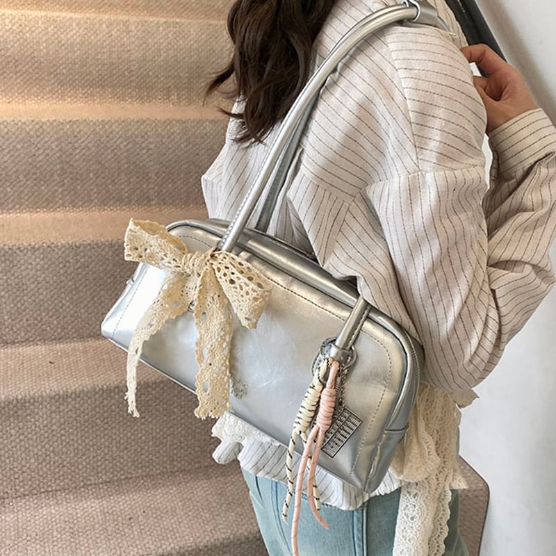 Bag Bowler Faux Leather Lettering