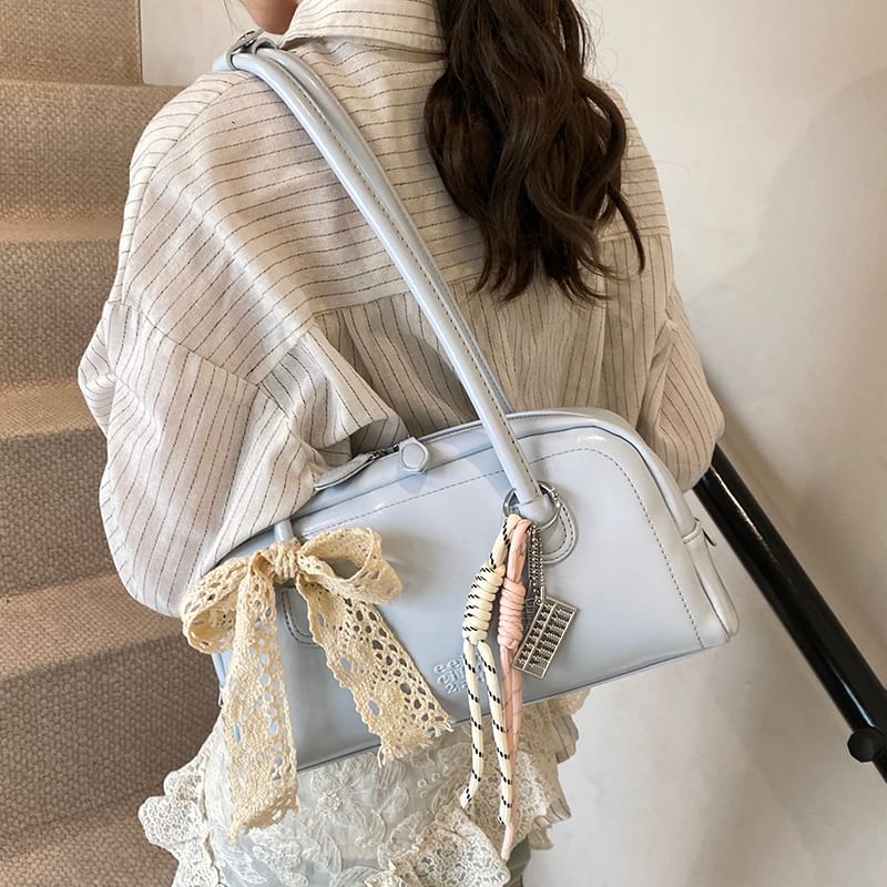 Bag Bowler Faux Leather Lettering