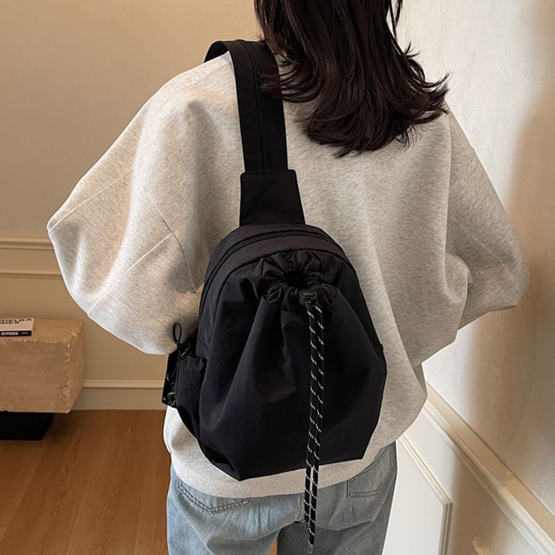 Drawstring Multi-Pocket Backpack