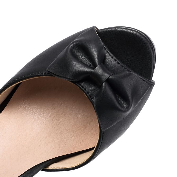 Detail Bow High Sandals Heel