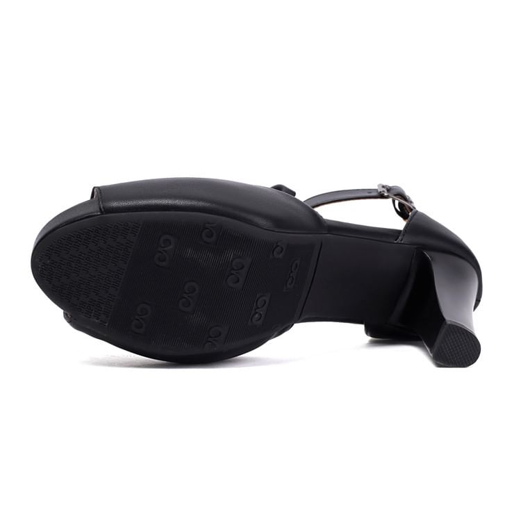 Detail Bow High Sandals Heel