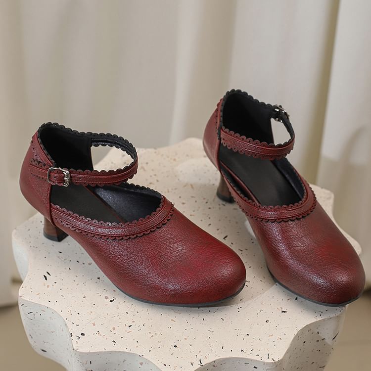 Pumps Jane Heel Mary Plain Low