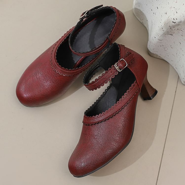 Pumps Jane Heel Mary Plain Low