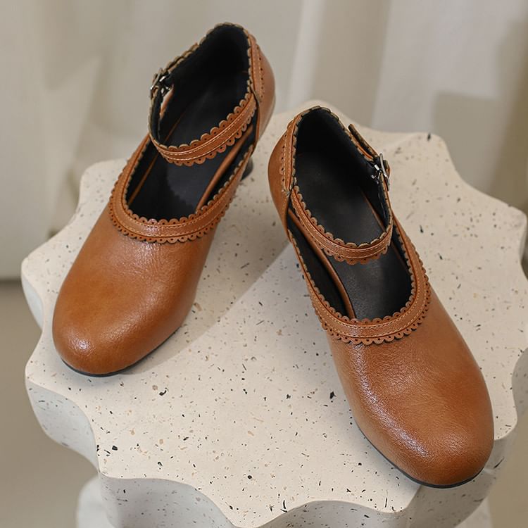 Pumps Jane Heel Mary Plain Low