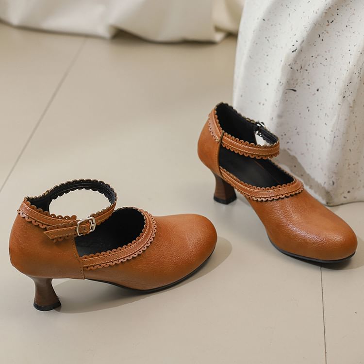 Pumps Jane Heel Mary Plain Low