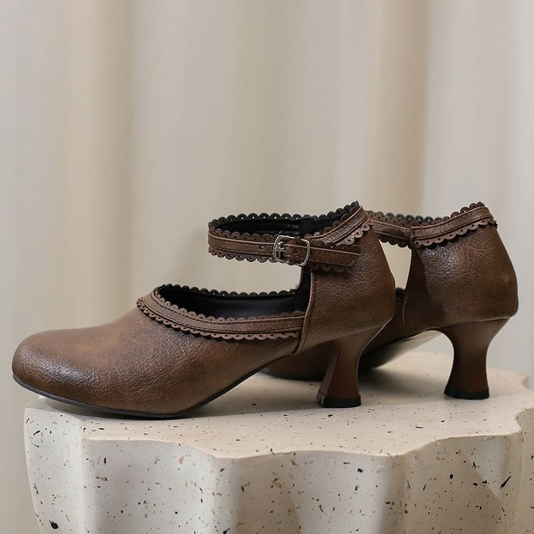 Pumps Jane Heel Mary Plain Low