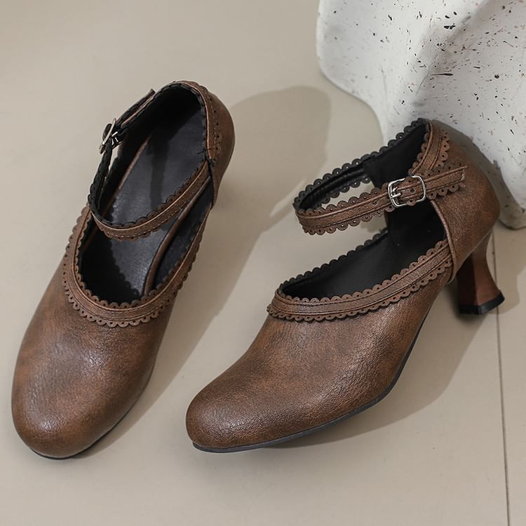 Pumps Jane Heel Mary Plain Low