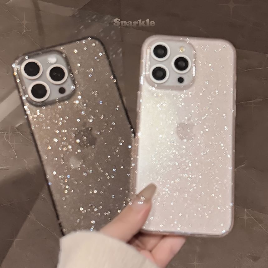 Phone Transparent Glitter Case