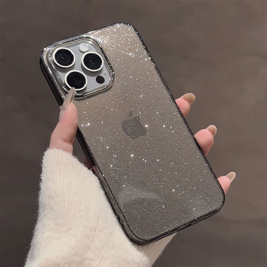 Phone Transparent Glitter Case