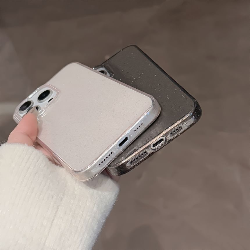 Phone Transparent Glitter Case