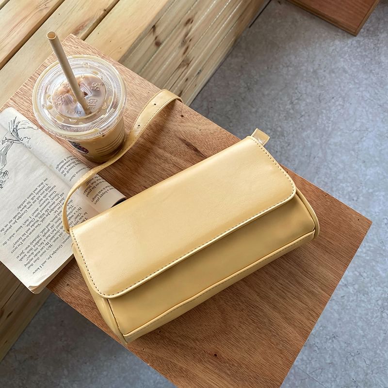 Flap Bag Plain Crossbody Faux Leather