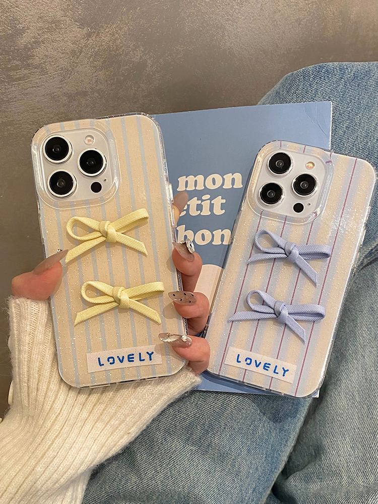 Phone Striped Ribbon Case