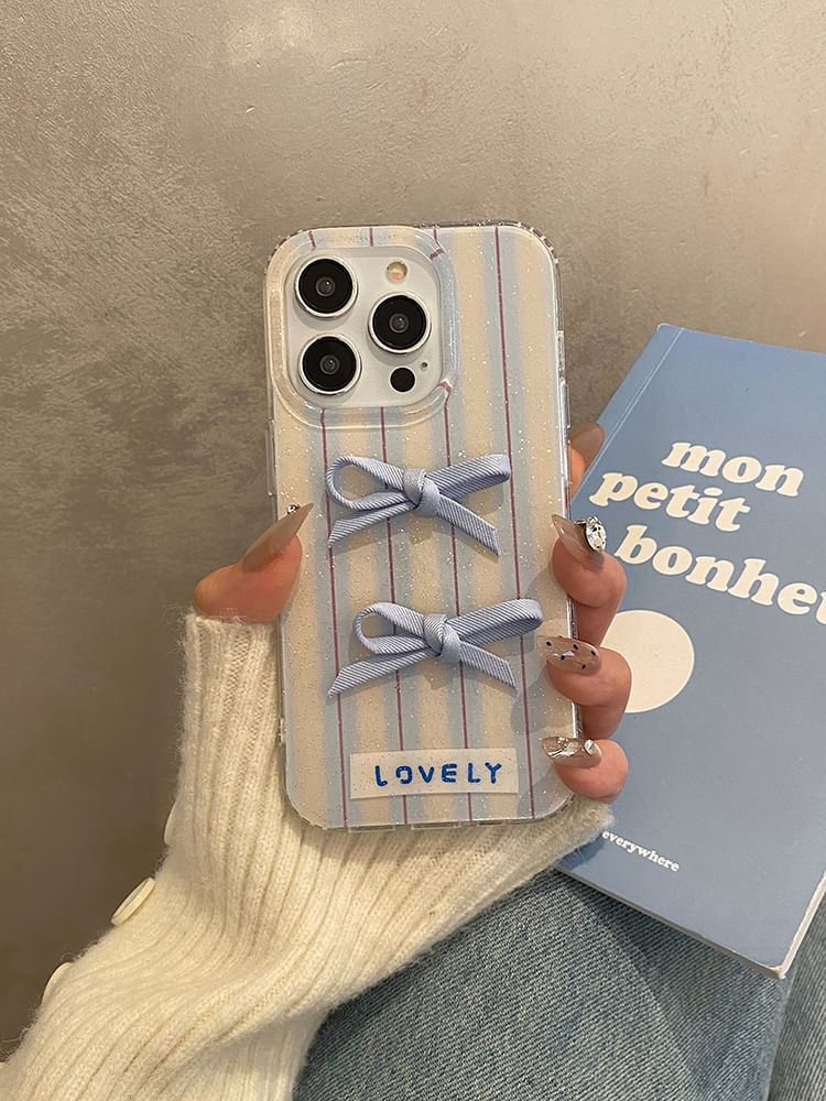 Phone Striped Ribbon Case