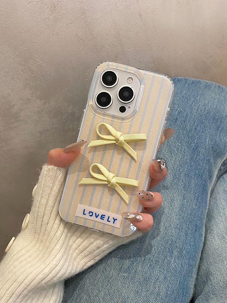 Phone Striped Ribbon Case