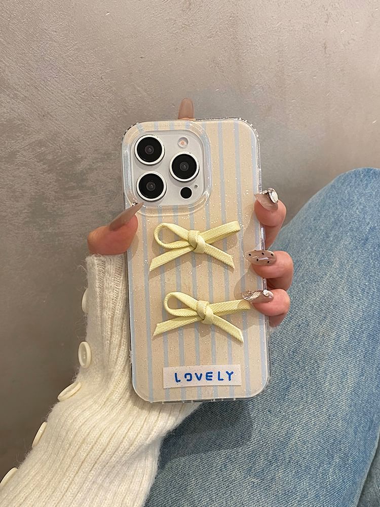 Phone Striped Ribbon Case