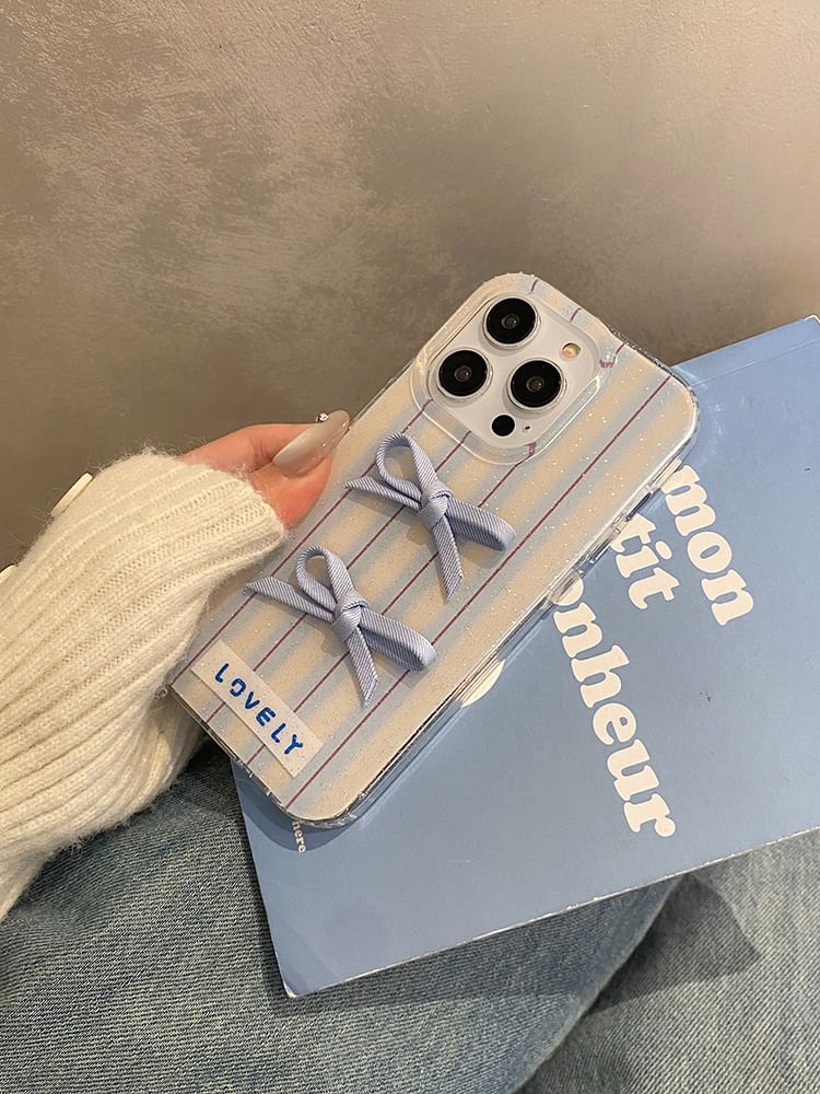 Phone Striped Ribbon Case