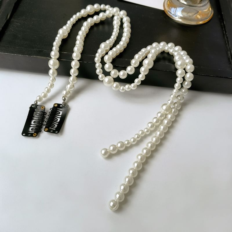 Faux Pearl Hairband Beaded