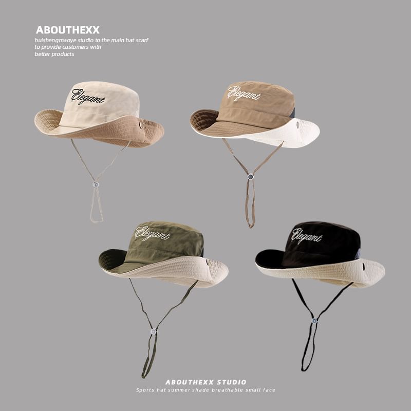 Hat Boonie Lettering Embroidered