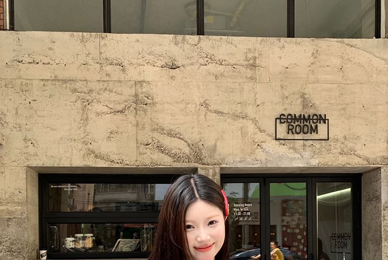 Henley Sleeve Tee Plain Neck Short