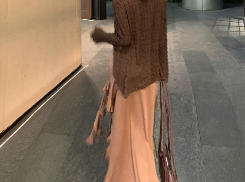 Print Sleeve Dress / Front Tie Bodycon Top Strapless V-Neck Ruffle Trim Butterfly Midi Plain Long