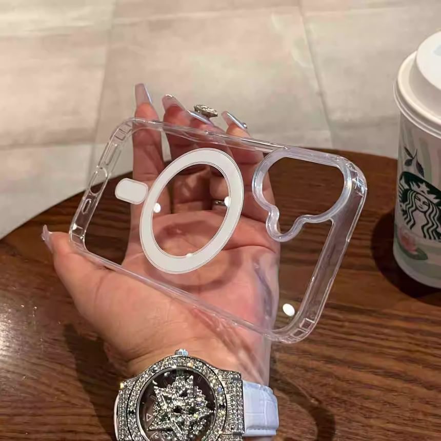 (Compatible Case Magnetic Transparent with Phone MagSafe)