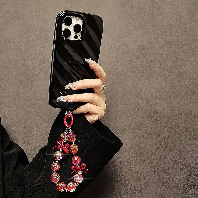 Bow Crystal Strap Phone Faux