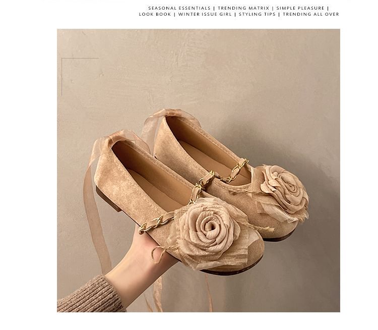 Flower Ankle Flats Mary Strap Jane Accent