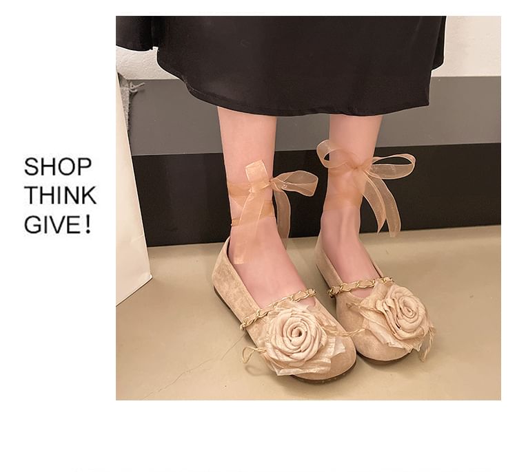 Flower Ankle Flats Mary Strap Jane Accent