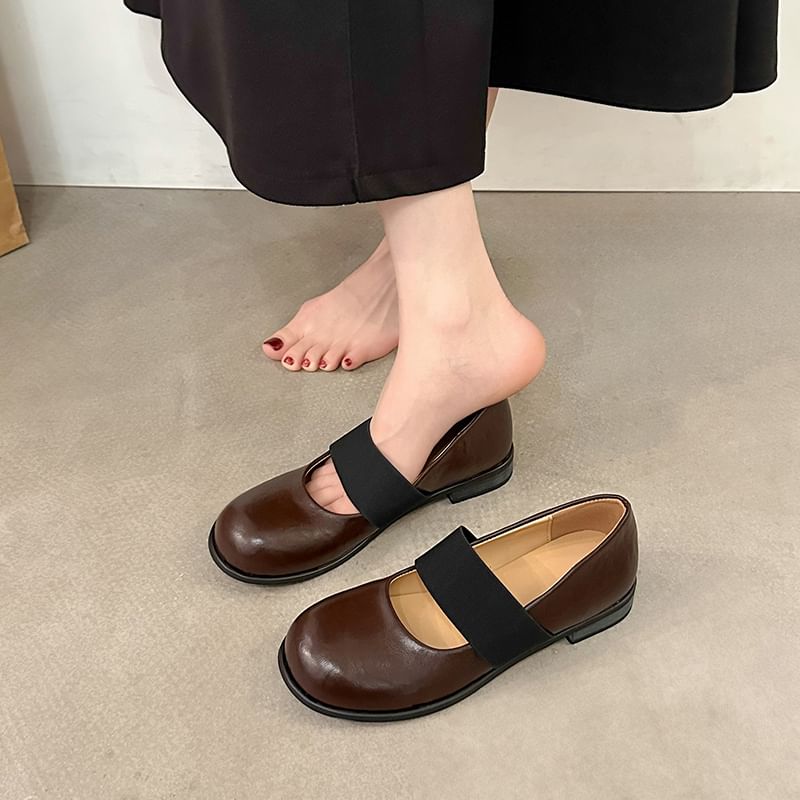 Pumps Jane Leather Faux Mary