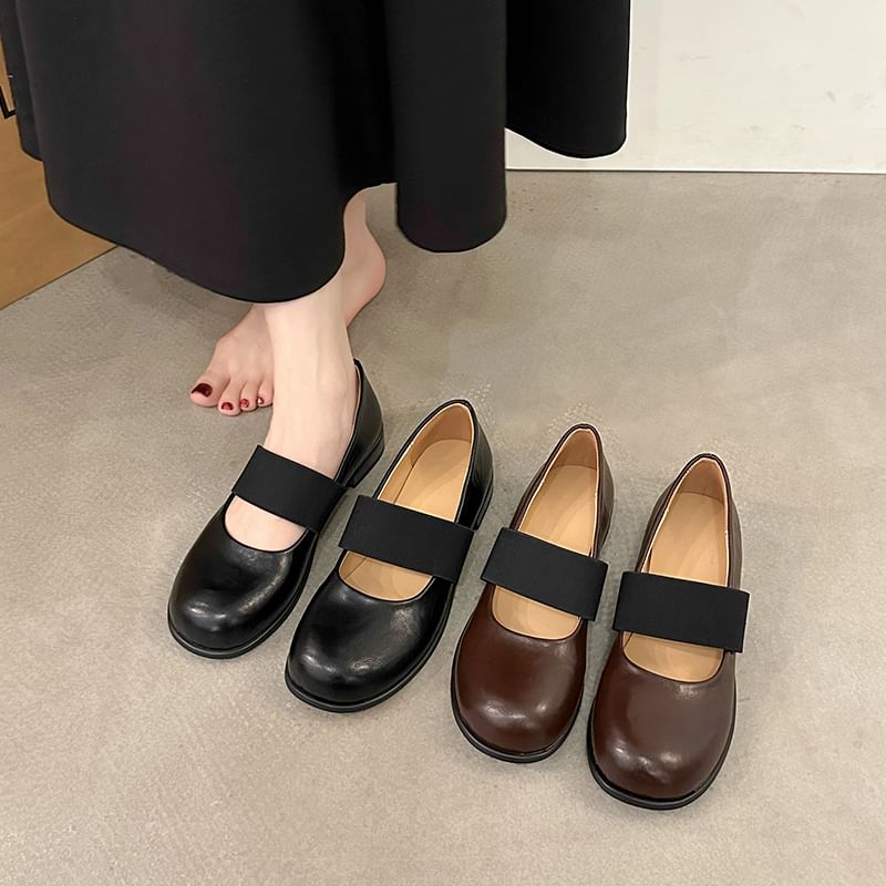 Pumps Jane Leather Faux Mary