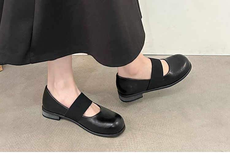 Pumps Jane Leather Faux Mary