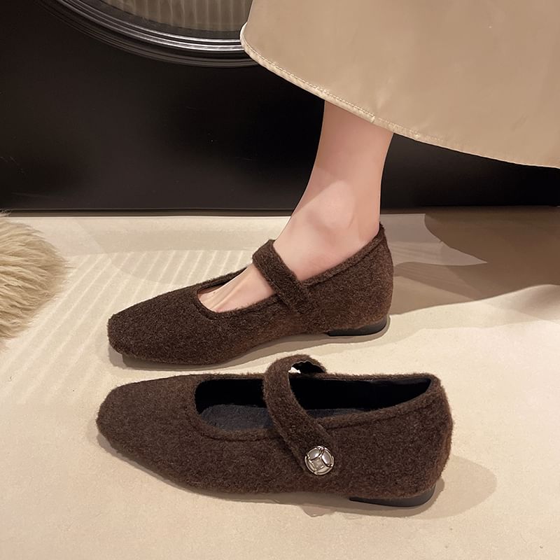 Mary Square Wedge Pumps Toe Hidden Jane