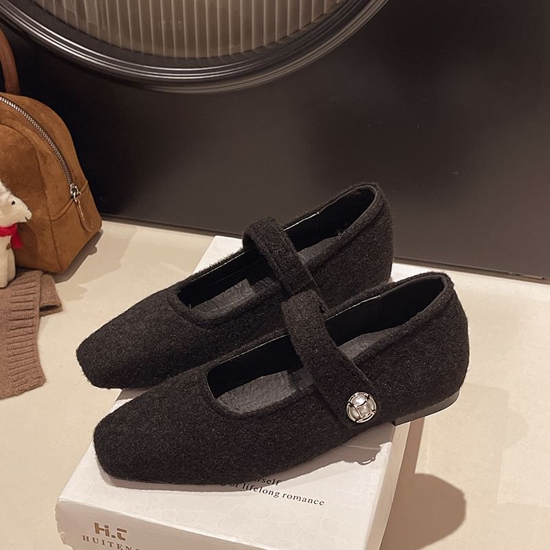 Mary Square Wedge Pumps Toe Hidden Jane