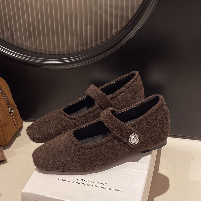 Mary Square Wedge Pumps Toe Hidden Jane