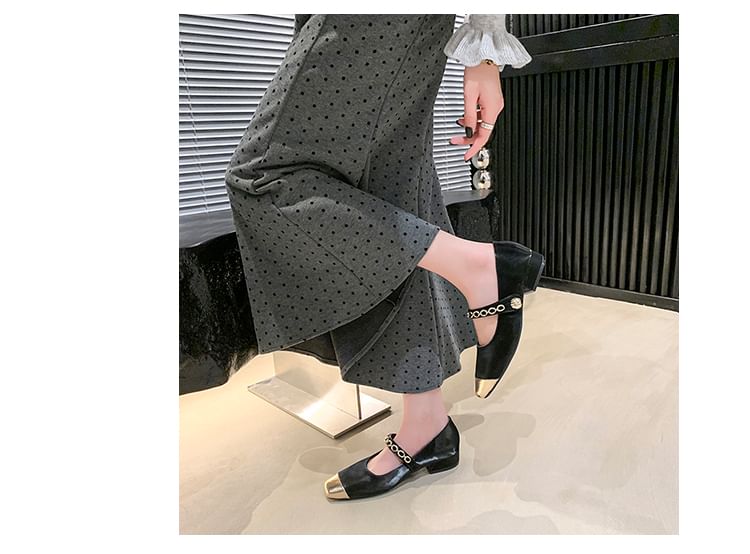 Mary Jane Cap Pumps Toe Square
