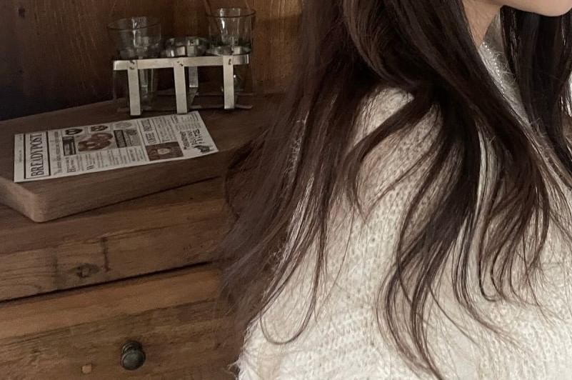 Faux Hair Alloy Pin Pearl