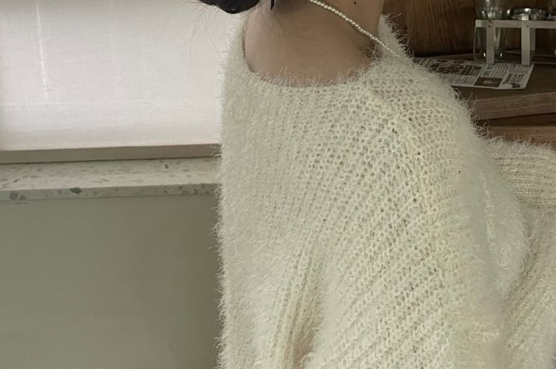 Faux Hair Alloy Pin Pearl