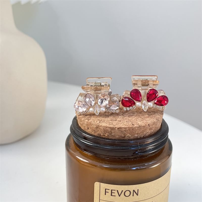 Faux Pearl Hair Rhinestone Acrylic Claw