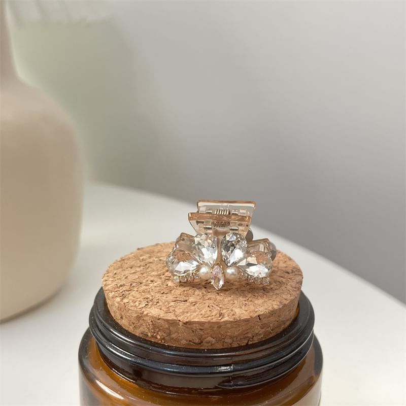 Faux Pearl Hair Rhinestone Acrylic Claw