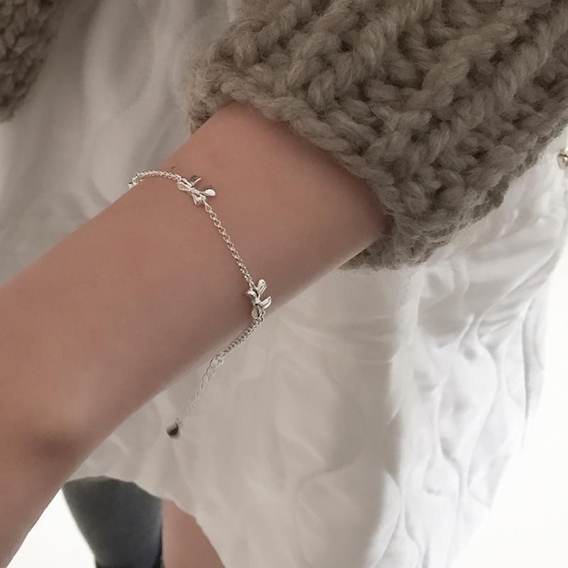 String / Bow Bracelet Silver 925 Sterling