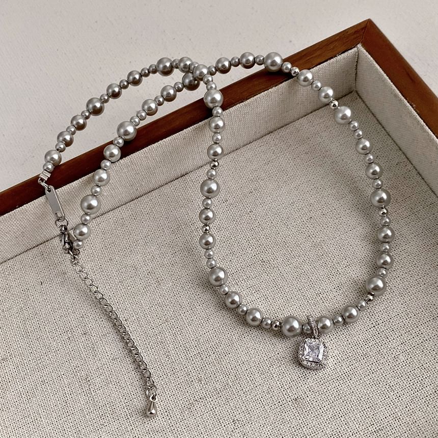 Rhinestone Beaded Necklace