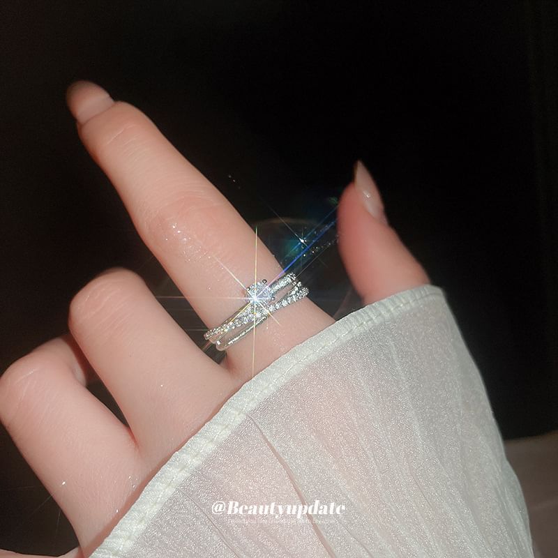 Zirconia Rhinestone Cubic Ring