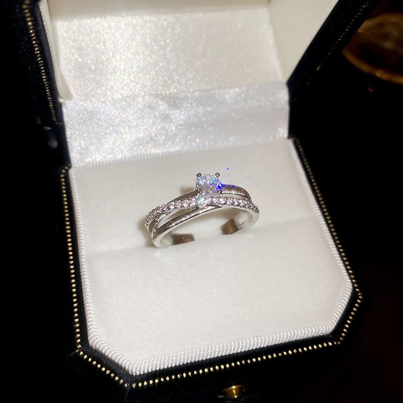 Zirconia Rhinestone Cubic Ring