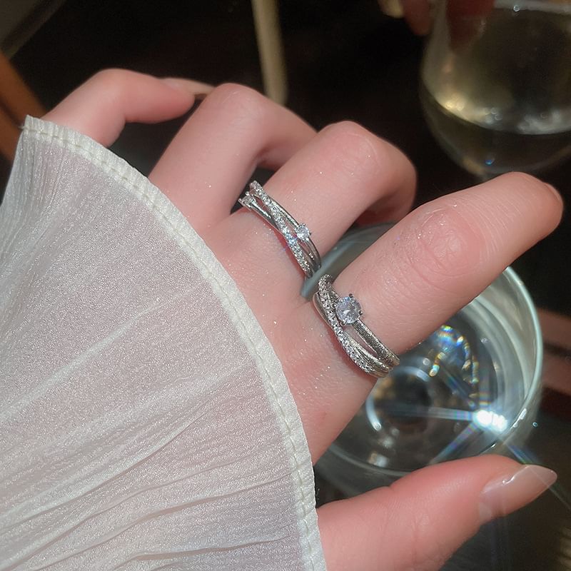 Zirconia Rhinestone Cubic Ring