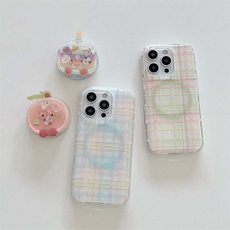 Phone with MagSafe) Magnetic Case (Compatible Plaid