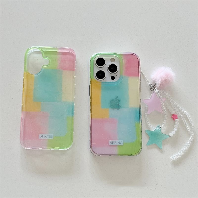 Block Color / Strap Phone Set Case