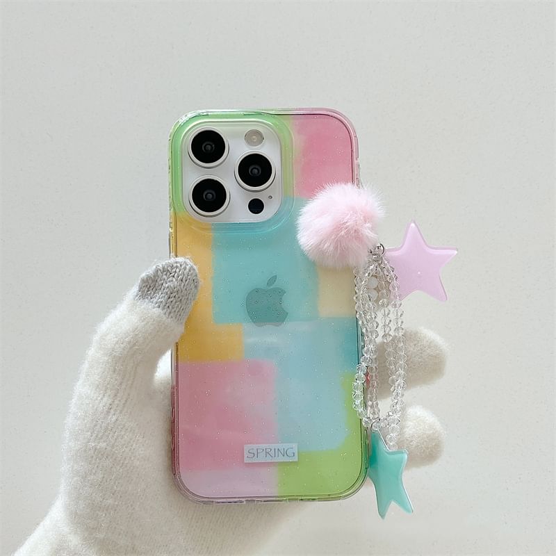 Block Color / Strap Phone Set Case